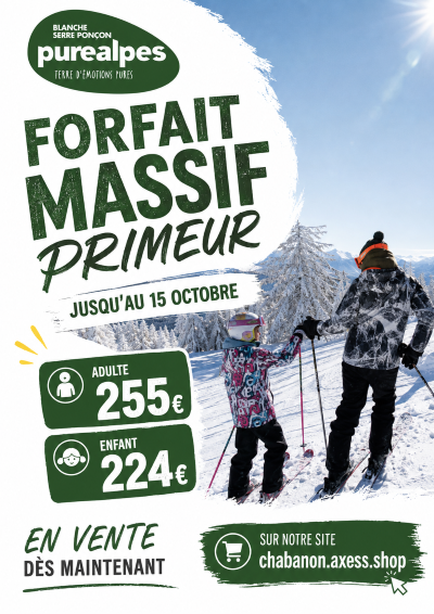 Forfait saison Massif PRIMEUR 2026/2027