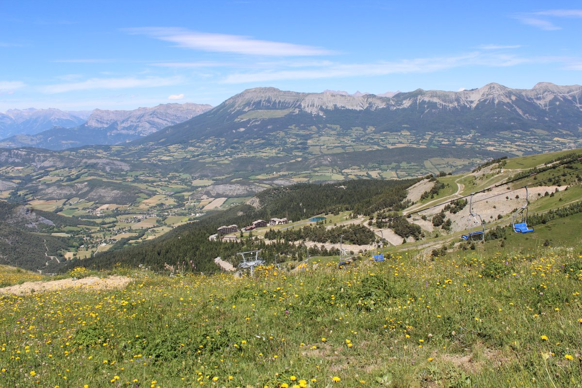 Télésiège piétons en été